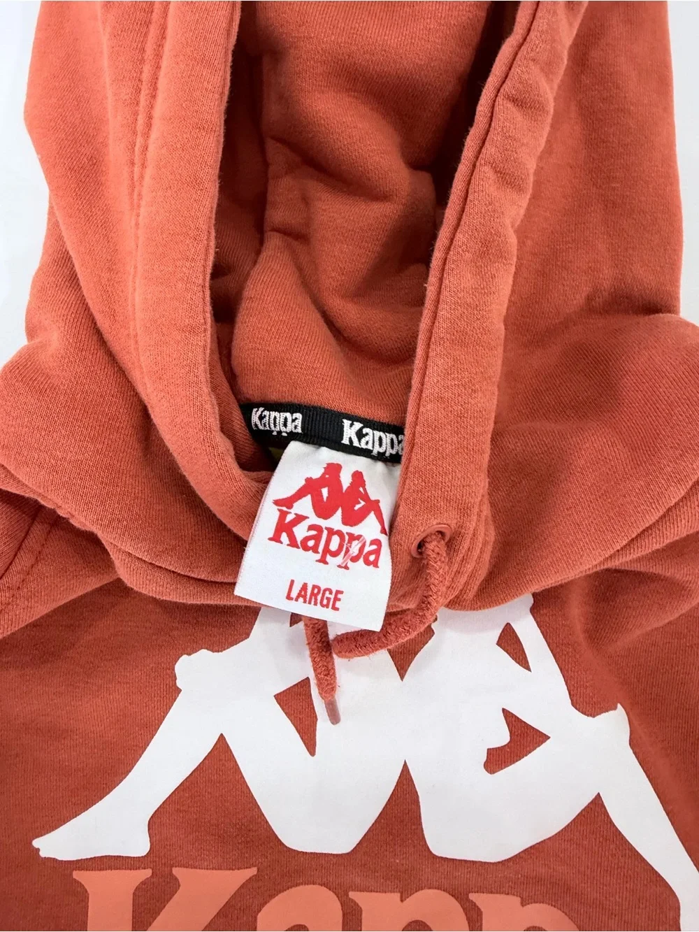 Kappa Men's Rust Orange Logo Hoodie - Picture 3 of 4